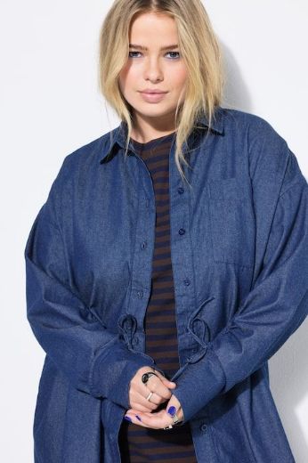Plus size veliki brojevi Košulja dugih rukava šireg kroja za punije