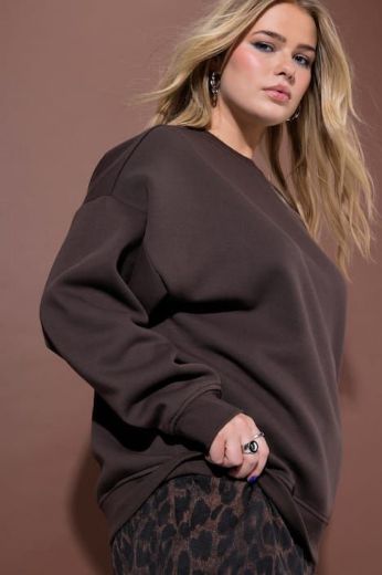 Plus size veliki brojevi Majica dugih rukava šireg kroja za punije