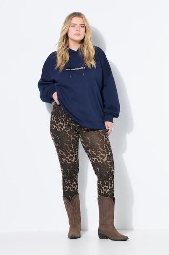 Plus size veliki brojevi Tajice visokog struka s leopard uzorkom za punije