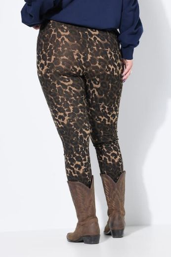 Plus size veliki brojevi Tajice visokog struka s leopard uzorkom za punije