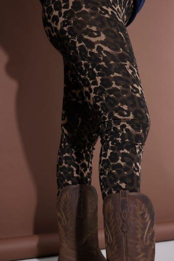 Plus size veliki brojevi Tajice visokog struka s leopard uzorkom za punije