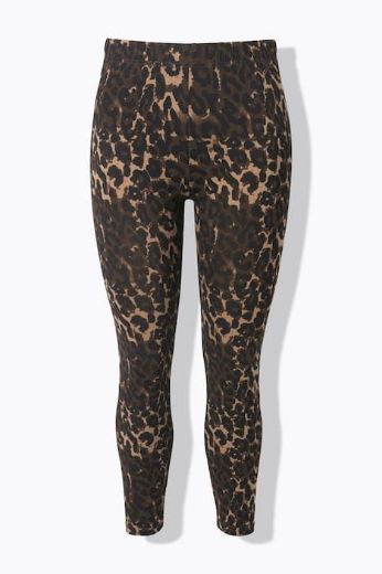 Plus size veliki brojevi Tajice visokog struka s leopard uzorkom za punije