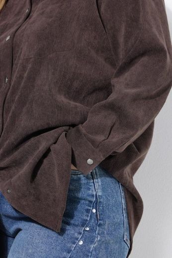 Plus size veliki brojevi Košulja od samta dugih rukava šireg kroja za punije