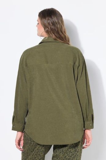 Plus size veliki brojevi Košulja od samta dugih rukava šireg kroja za punije