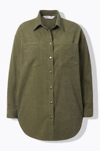 Plus size veliki brojevi Košulja od samta dugih rukava šireg kroja za punije