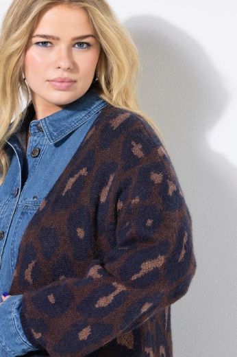 Plus size veliki brojevi Kardigan pleteni duži kroj za punije