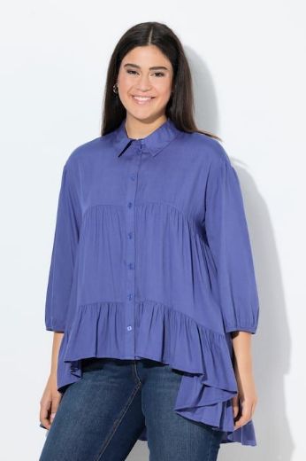 Plus size veliki brojevi Bluza 3/4 rukav na volane za punije