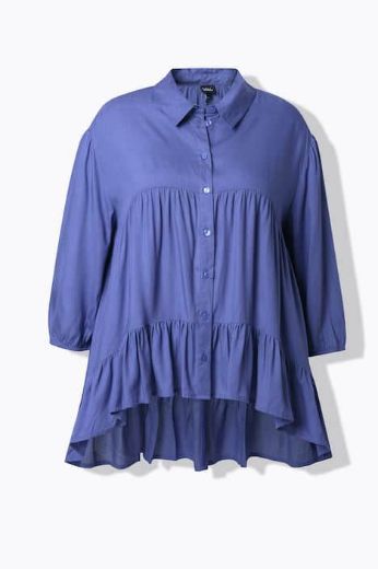 Plus size veliki brojevi Bluza 3/4 rukav na volane za punije