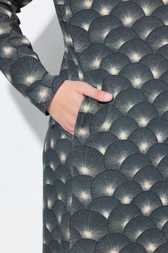 Plus size veliki brojevi Haljina dugih rukava A kroja za punije