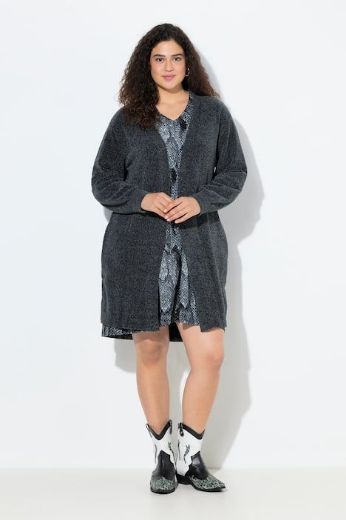 Plus size veliki brojevi Kardigan dugih rukava dužeg kroja za punije