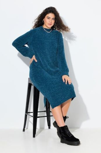 Plus size veliki brojevi Haljina midi dugih rukava za punije