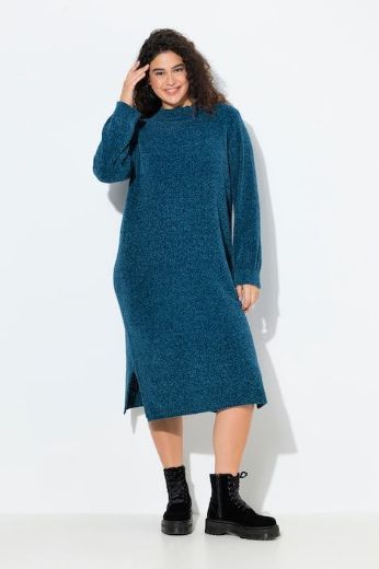 Plus size veliki brojevi Haljina midi dugih rukava za punije