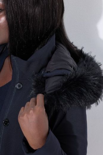 Plus size veliki brojevi Jakna A kroja s kapuljačom za punije