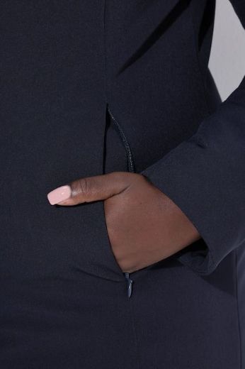 Plus size veliki brojevi Jakna A kroja s kapuljačom za punije