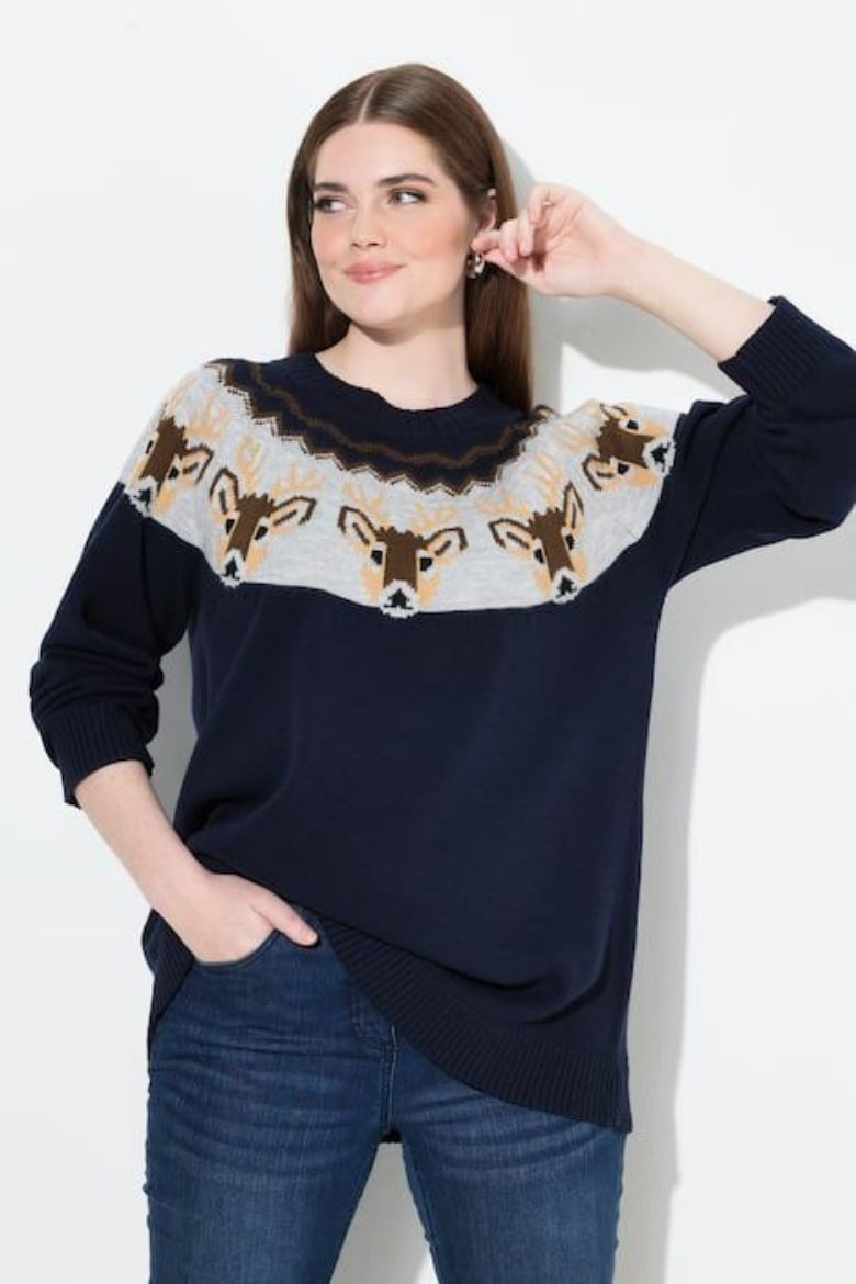 Plus size veliki brojevi Pulover dugih rukava za punije