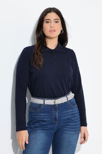 Plus size veliki brojevi Majica Polo dugih rukava za punije
