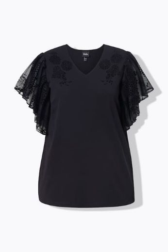 Plus size veliki brojevi Majica kratkih rukava V ovratnika za punije