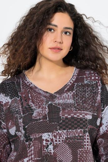 Plus size veliki brojevi Majica dugih rukava V ovratnika za punije