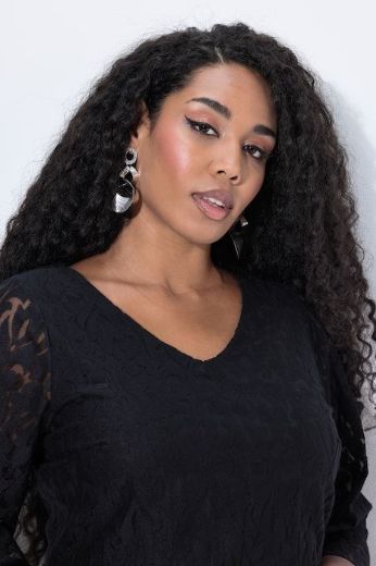 Plus size veliki brojevi Haljina elegantna 3/4 rukava A kroja za punije