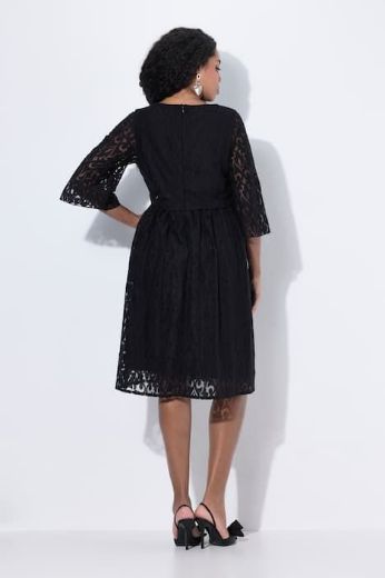 Plus size veliki brojevi Haljina elegantna 3/4 rukava A kroja za punije