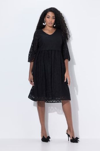 Plus size veliki brojevi Haljina elegantna 3/4 rukava A kroja za punije