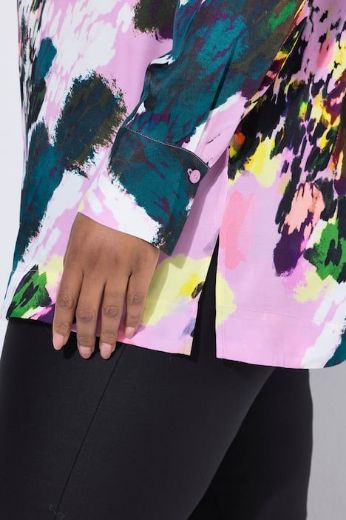 Plus size veliki brojevi Bluza dugih rukava V ovratnika za punije