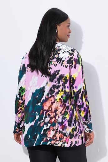 Plus size veliki brojevi Bluza dugih rukava V ovratnika za punije