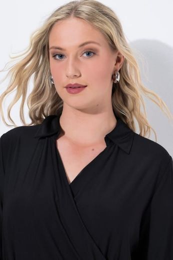 Plus size veliki brojevi Haljina elegantna midi dugih rukava za punije