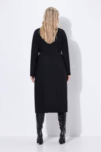 Plus size veliki brojevi Haljina elegantna midi dugih rukava za punije