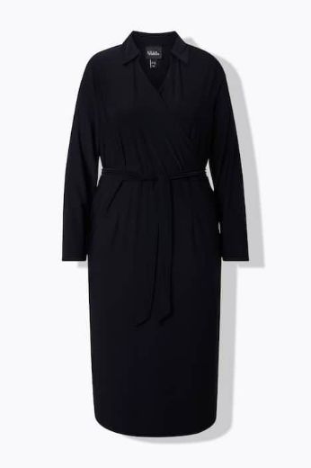 Plus size veliki brojevi Haljina elegantna midi dugih rukava za punije