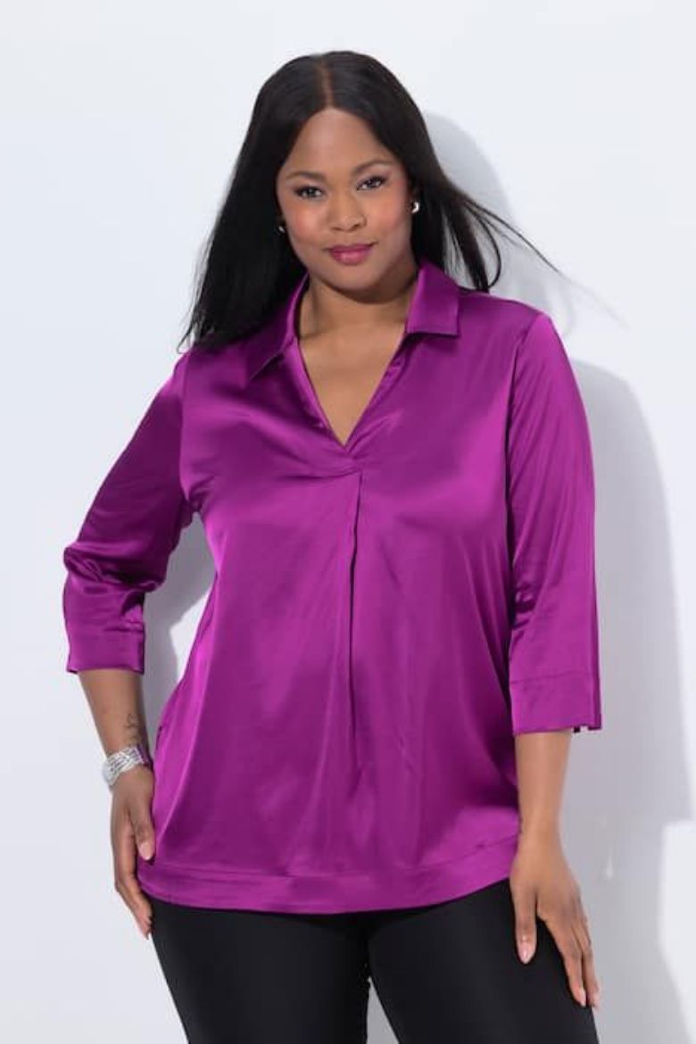 Plus size veliki brojevi Bluza elegantna 3/4 rukava za punije