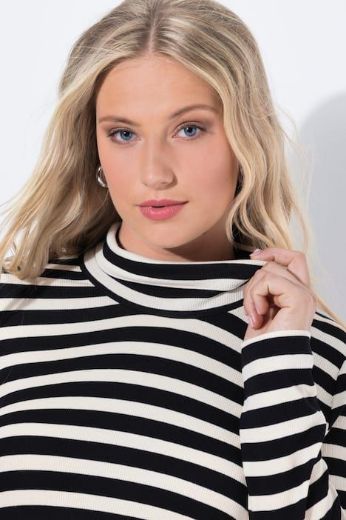 Plus size veliki brojevi Majica dugih rukava na pruge za punije