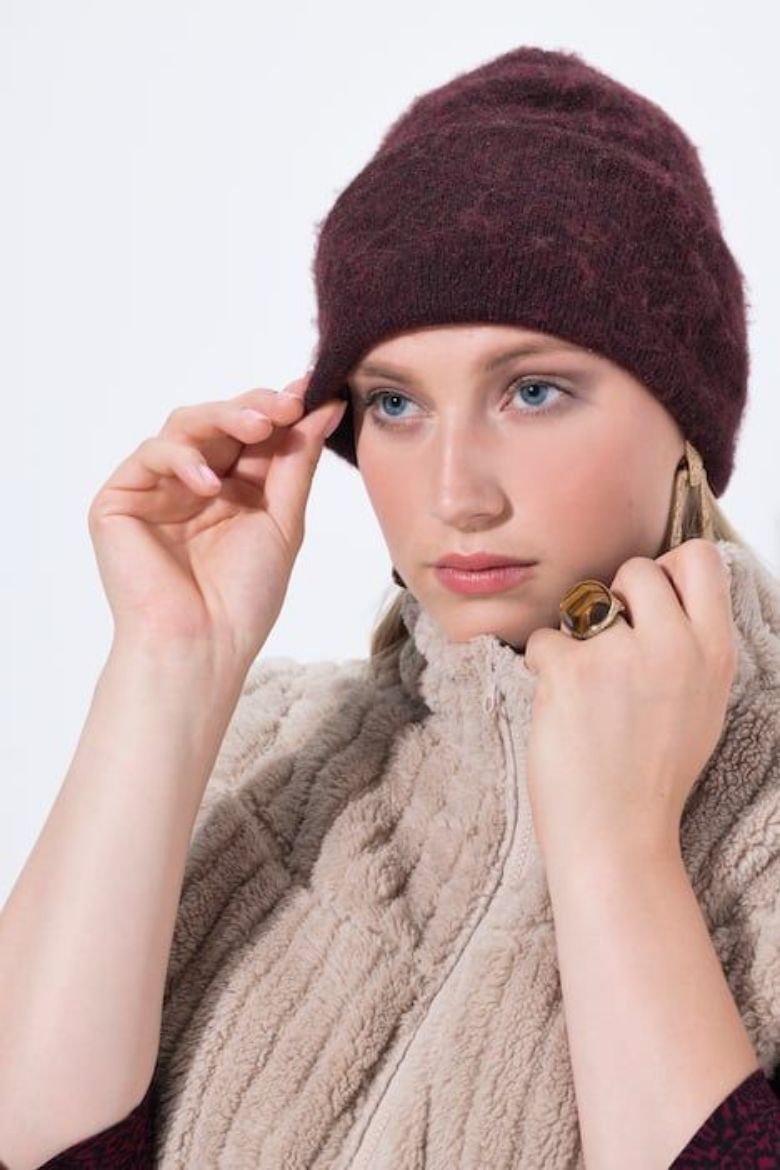 Plus size veliki brojevi Kapa vunena za punije