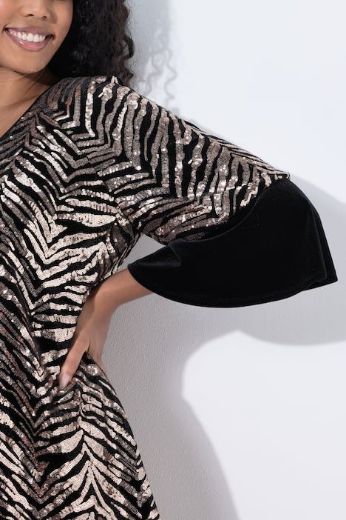 Plus size veliki brojevi Haljina svečana 3/4 rukava A kroja za punije