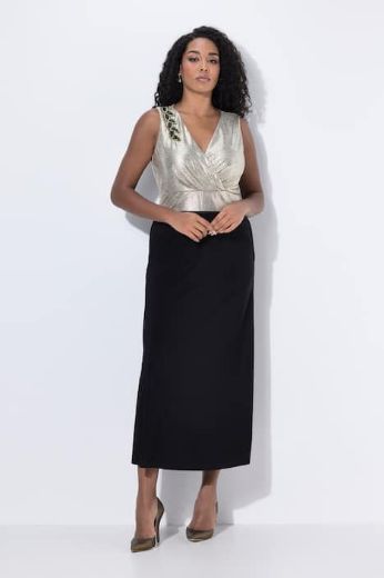 Plus size veliki brojevi Haljina elegantna maxi bez rukava V ovratnika za punije
