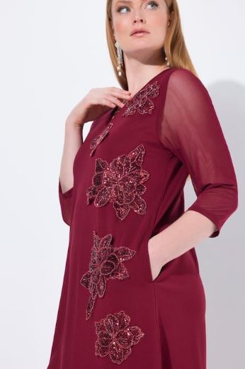 Plus size veliki brojevi Haljina elegantna 3/4 rukava V ovratnika za punije