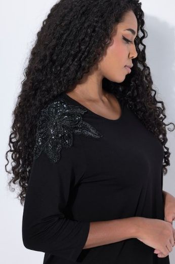 Plus size veliki brojevi Majica 3/4 rukava s ukrasnim detaljima A kroja za punije