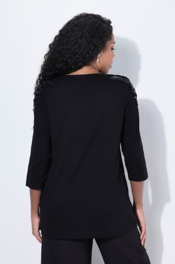 Plus size veliki brojevi Majica 3/4 rukava s ukrasnim detaljima A kroja za punije