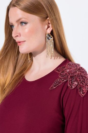 Plus size veliki brojevi Majica 3/4 rukava s ukrasnim detaljima A kroja za punije