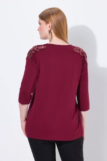 Plus size veliki brojevi Majica 3/4 rukava s ukrasnim detaljima A kroja za punije