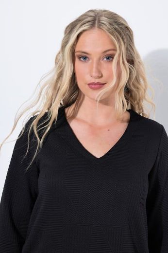 Plus size veliki brojevi Haljina 3/4 rukava V ovratnika za punije