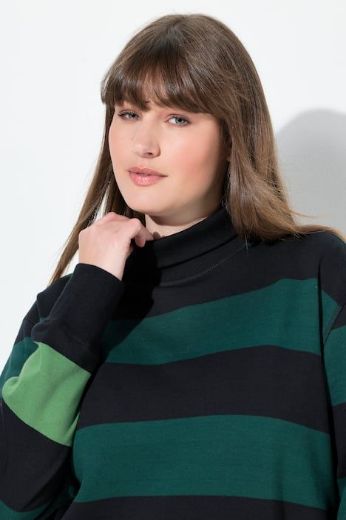 Plus size veliki brojevi Pulover dugih rukava povišenog ovratnika za punije