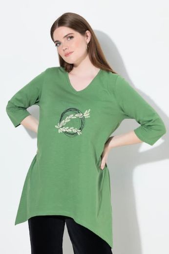 Plus size veliki brojevi Majica 3/4 rukava dužeg kroja za punije