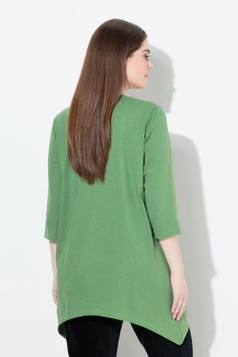 Plus size veliki brojevi Majica 3/4 rukava dužeg kroja za punije