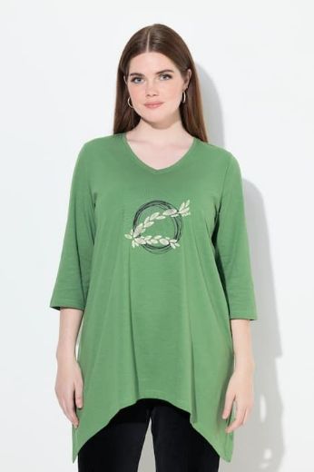 Plus size veliki brojevi Majica 3/4 rukava dužeg kroja za punije