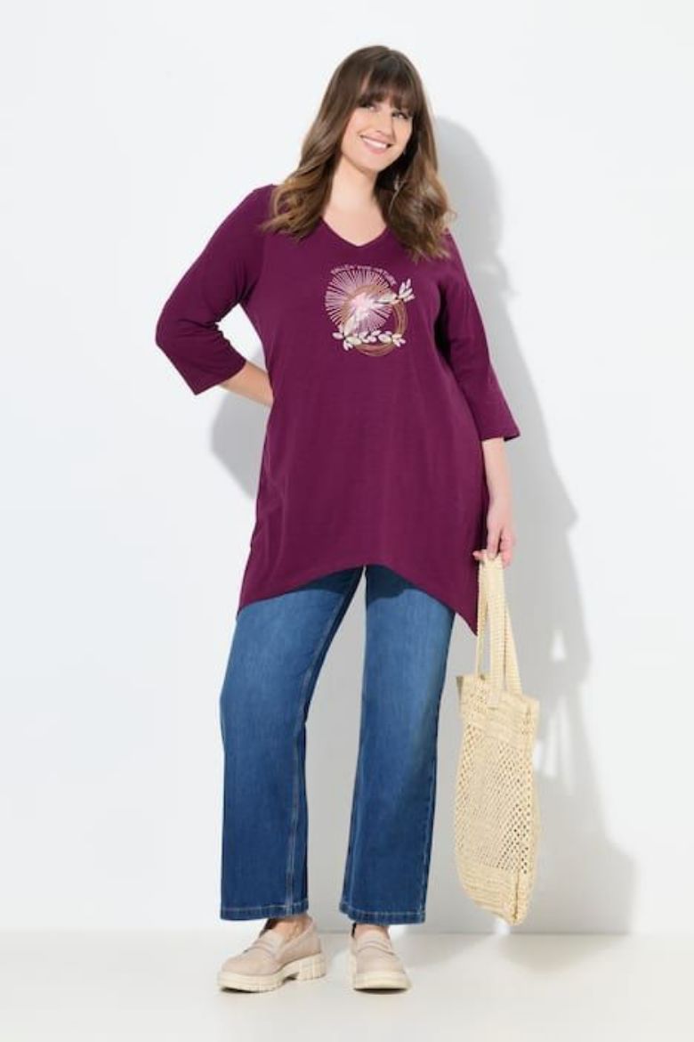 Plus size veliki brojevi Haljina maxi 3/4 rukava za punije