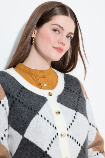 Plus size veliki brojevi Kardigan pleteni na kopčanje za punije