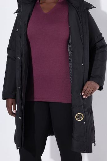 Plus size veliki brojevi Jakna prošivena s kapuljačom za punije