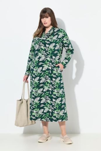 Plus size veliki brojevi Haljina maxi dugih rukava za punije