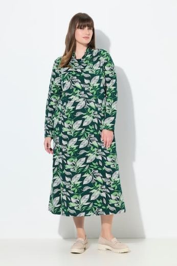 Plus size veliki brojevi Haljina maxi dugih rukava za punije